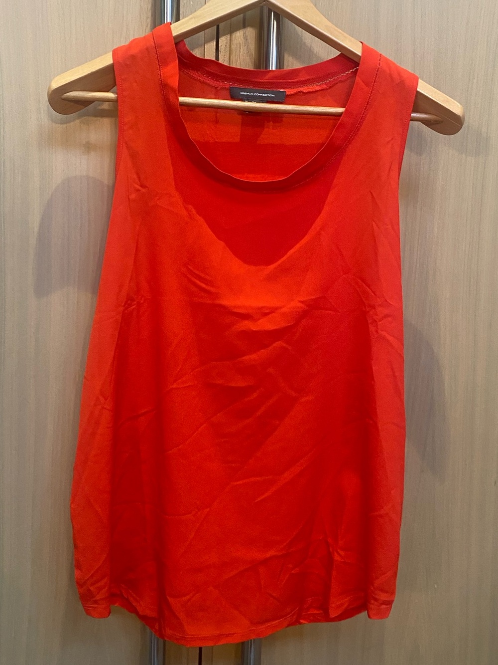 French Connection Women’s Red Sleeveless Blouse